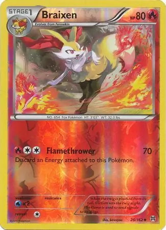 BREAKthrough Braixen #26/162 reverse holo